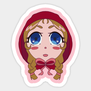 little red riding hood anime Sticker